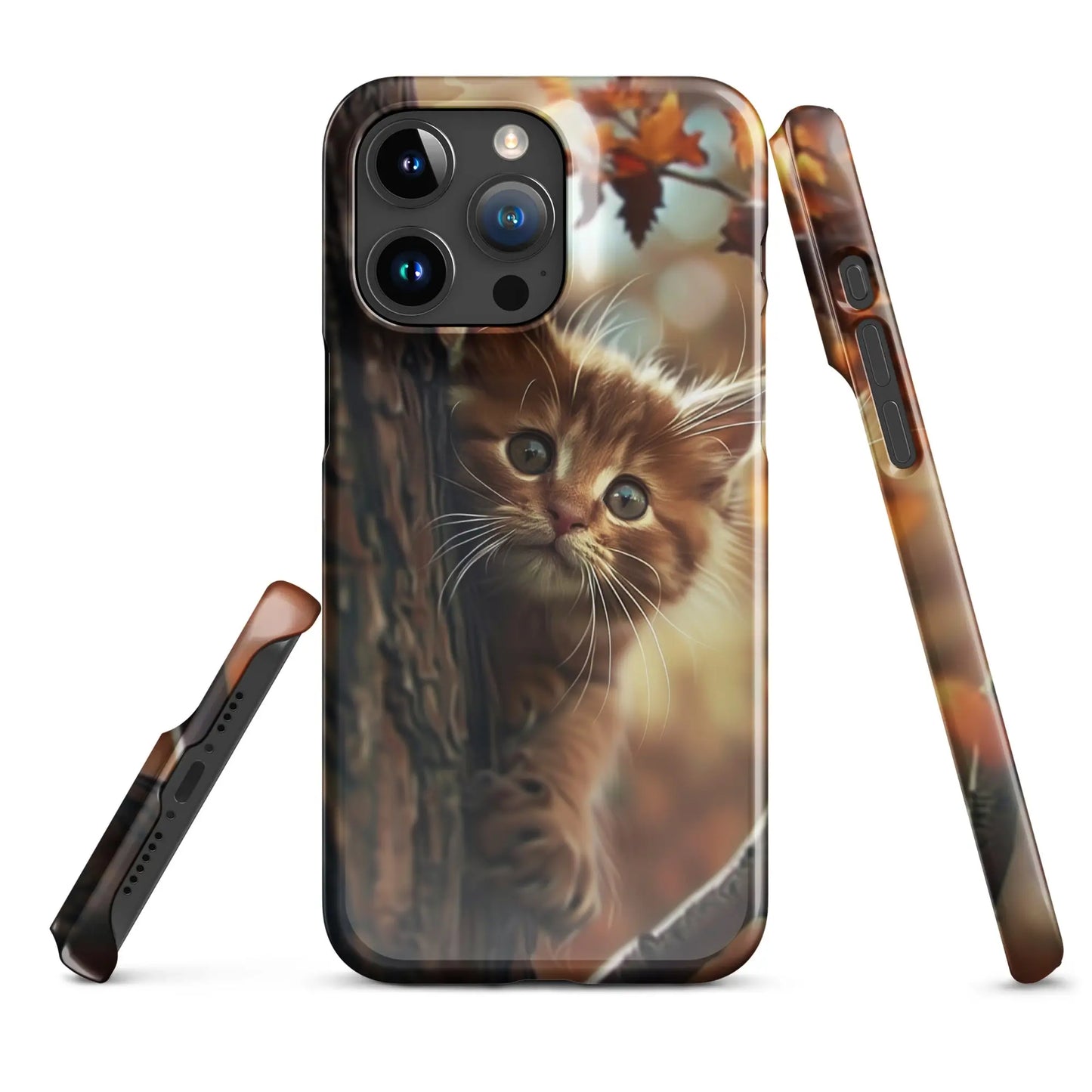 Cats phone case for iPhone - fall kitten Unniit.com